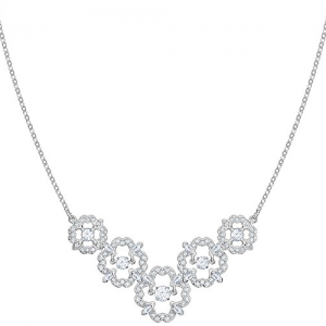 5397240 SWAROVSKI SPRKLING DC NECKLACE MED FLOWR CZWH CRY