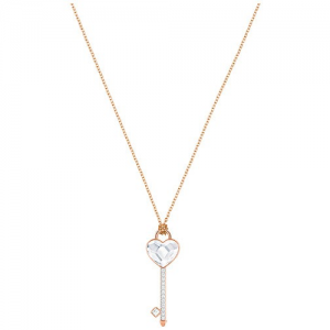 5437516 SWAROVSKI MELT YOUR HEART: KEY PENDANT & CHAIN SET CRYDTL/ROS