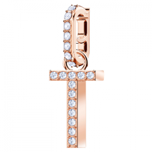 5437615 SWAROVSKI REMIX:CHARM ALPHABET T CRY/ROS