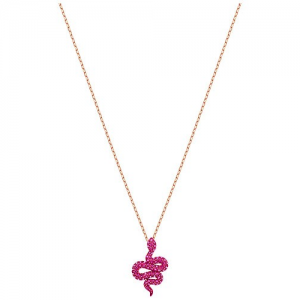 5438407 SWAROVSKI LESLIE PENDANT & CHAIN SET SML FUCH ROS