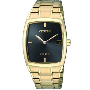 AU1072-87E CITIZEN MENS GOLD STAINLESS STEEL ECO-DRIVE WR WATCH