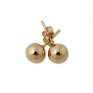 BS2G VON TRESKOW 8MM YG FILLED FINE BALL STUDS