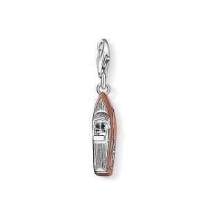 CC1048 THOMAS SABO SILVER BROWN ENAMEL BOAT CHARM