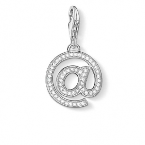 CC1253 THOMAS SABO SILVER CZ @ SYMBOL CHARM