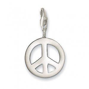 CC363 THOMAS SABO SILVER PEACE SIGN CHARM