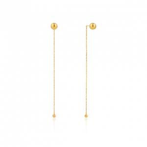 E001-04G ANIA HAIE OUT OF THIS WORLD CHAIN DROP GOLD PLATED EARRING