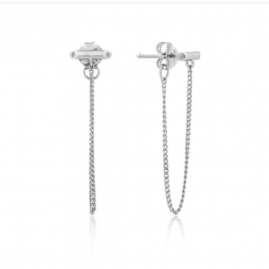 E003-02H ANIA HAIE TOUCH OF SPARKLE CHAIN EARRINGS