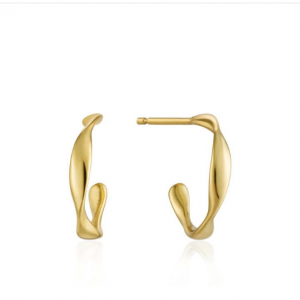 E015-01G ANIA HAIE TWISTER MINI HOOP EARRINGS