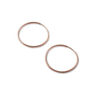 EH30R VON TRESKOW 14K RG FILLED SUPERFINE HOOP EARRINGS 30MM