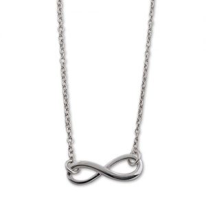 LN03-S VON TRESKOW SS 40CM FINE BALL CHAIN W SMALL INITIAL S