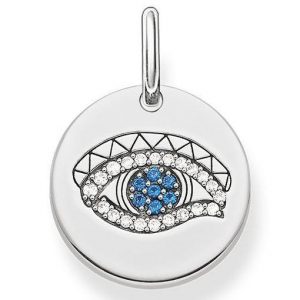TLBPE0009 THOMAS SABO EGRAVABLE COIN EYE OF HORUS CZ