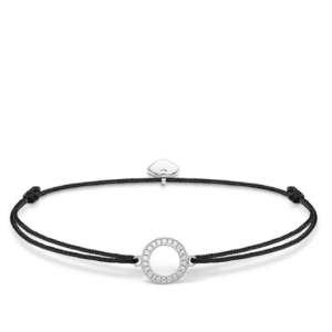 LS010 THOMAS SABO LITTLE SECRET BLACK SS CZ CIRCLE B/LET