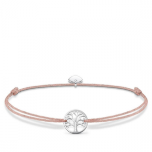 LS031 THOMAS SABO SILVER BEIGE CZ TREE OF LIFE B/LET