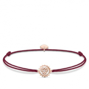 LS034 THOMAS SABO LITTLE SECRET RED RG PLATED CZ MINI CHAKRA B/LET