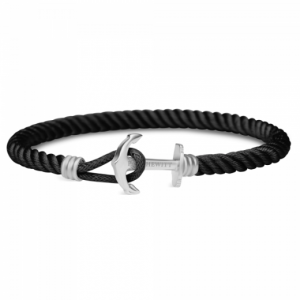 PH-PHL-N-S-B-XL PAUL HEWITT ANCHOR BRACELET PHREP LITE STAINLESS STEEL NYLON BLACK XL
