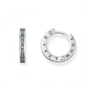 TCR601 THOMAS SABO DRAGON NIGHTS TURQUOISE SILVER HOOP EARRINGS