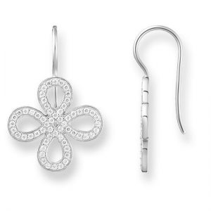 TH1811CZ THOMAS SABO LOVE KNOT SILVER CZ HOOK EARRINGS
