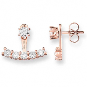 TH1903CZR THOMAS SABOCLAW SET CZ RG PLATED EAR JACKETS