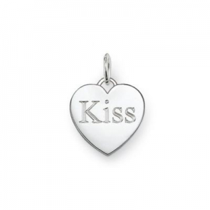 TPE437 THOMAS SABO SILVER "KISS"HEART PENDANT