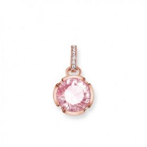 TPE689PIR THOMAS SABO ROSE GOLD PLATED PINK CZ PENDANT