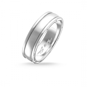TR1936M68 THOMAS SABO TWIN LINE MEDIUM OXIDISED SILVER RING SIZE 68