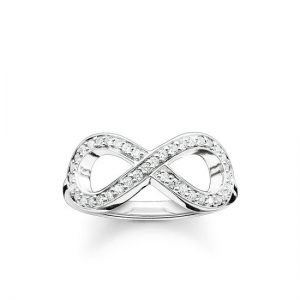 TR2014C54 THOMAS SABO SILVER ETERNITY PAVÉ CZ SILVER RING SIZE 54