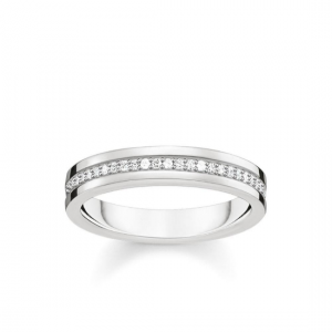 TR2117C54 THOMAS SABO SILVER LOVE BAND CZ RING