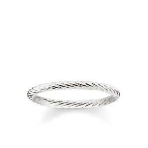 TR2121-54 THOMAS SABO SILVER FINE ROPE RING