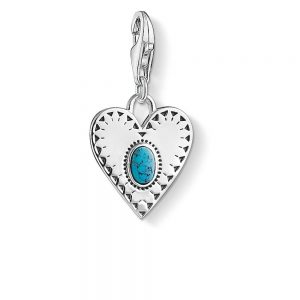 CC1684 THOMAS SABO SILVER C/CLUB TURQUOISE HEART