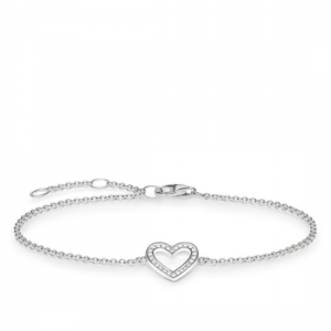 TA1553CZ THOMAS CUT OUT HEART CZ B/LET 16.5-19.5CM
