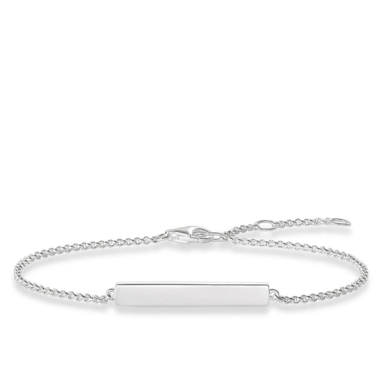 TLBA0041-19 THOMAS SABO SILVER LOVE TAG BRACELET 16.5-19.5CM