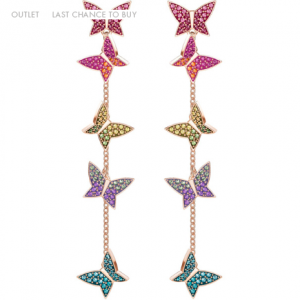 5378693 SWAROVSKI LILIA EARRINGS LNG TR LMUL/ROS