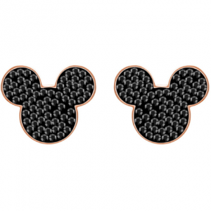 5435137 SWAROVSKI MICKEY&MINNIE :PE MICKEY EARRINGS JET/ROS