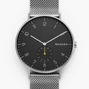 SKW6470 SKAGEN IP PLATED STAINLESS STEEL MESH BAND GENTS WATCH